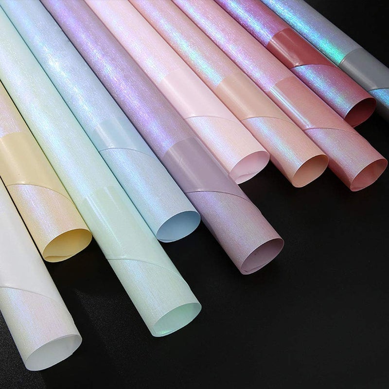 BBJ WRAPS Iridescent Double Sided Flower Wrapping Paper Florist Bouquet Packaging, 20 Sheets (Dusty Pink) - Image 5